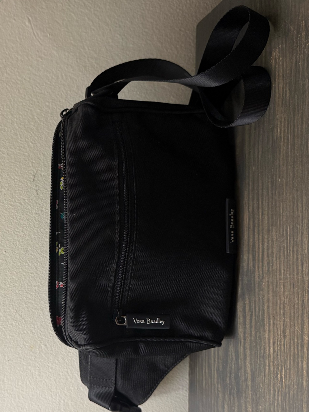 Vera Bradley Black Crossbody Belt Bag NWT